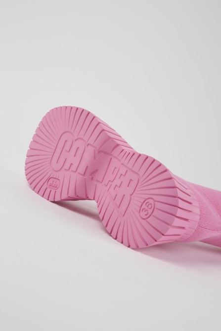 Camper Design Bcn Pink Textile Boots For Women