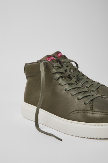 Camper Runner K21 Green Leather Sneakers For Women New Arrivals