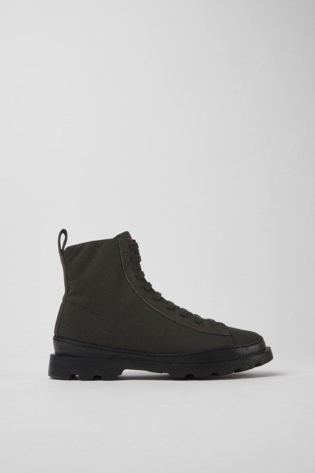 Exclusive Camper Brutus Gray Textile And Nubuck Ankle Boots For Women