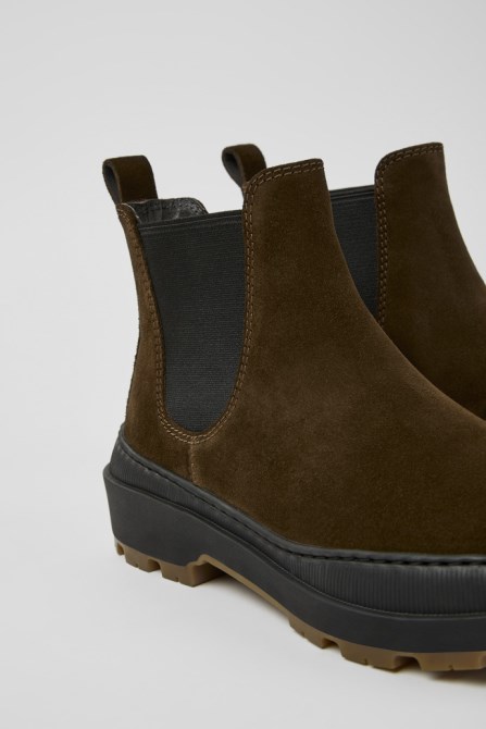 Brutus Trek Michelin Brown Nubuck Ankle Boots For Women Camper New Arrivals