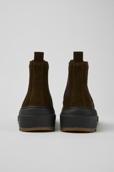 Brutus Trek Michelin Brown Nubuck Ankle Boots For Women Camper New Arrivals