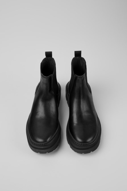 Camper Design Brutus Trek Michelin Black Leather Ankle Boots