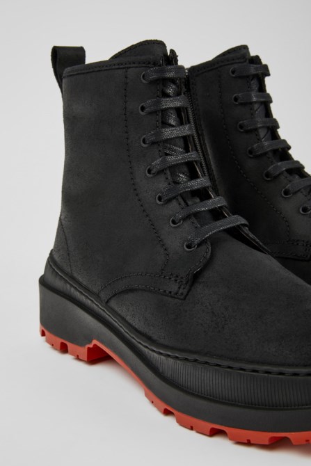 Brutus Trek Michelin Black Nubuck Ankle Boots For Women Exclusive Camper