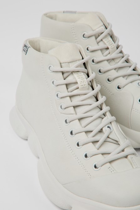 Karst White Non-Dyed Leather Sneakers For Women Camper New Arrivals