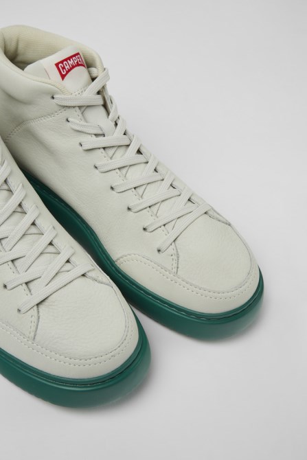 Runner K21 White Non-Dyed Leather Sneakers For Women Exclusive Camper