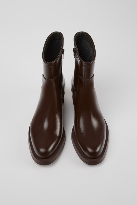 Camper Design Bonnie Dark Brown Ankle Boots For Women