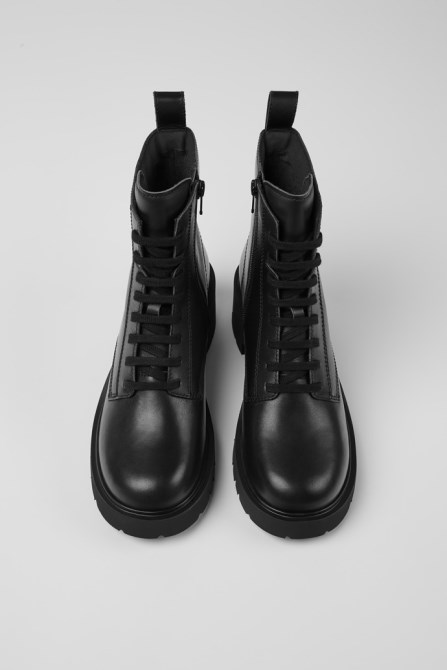 Milah Black Lace-Up Boots For Women Camper New Arrivals