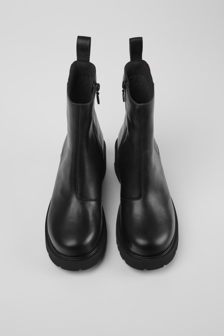 Camper Milah Gore-Tex Black Leather Zip Boots For Women New Arrivals