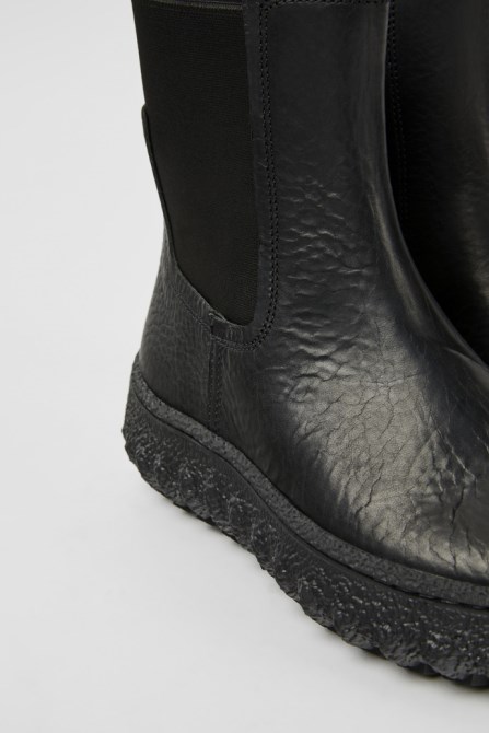 Camper Ground Michelin Black Leather Ankle Boots For Women New Arrivals