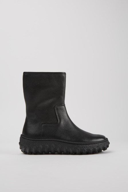 Ground Michelin Black Leather Boots For Women Exclusive Camper