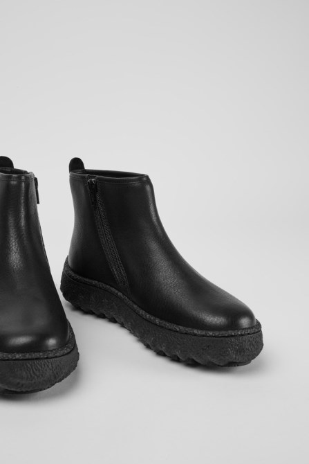 Design Ground Michelin Women's Black Ankle Boot With Zip Camper