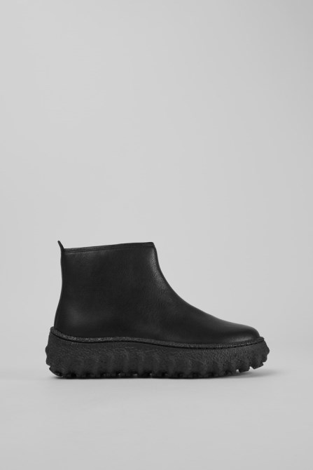 Design Ground Michelin Women's Black Ankle Boot With Zip Camper