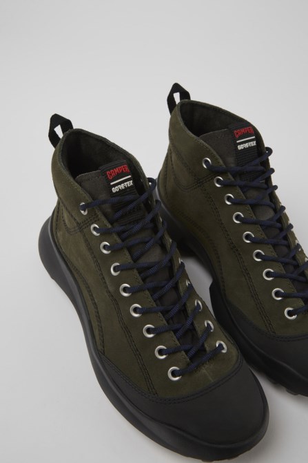 Crclr Gore-Tex Green Nubuck And Textile Sneakers For Women Exclusive Camper