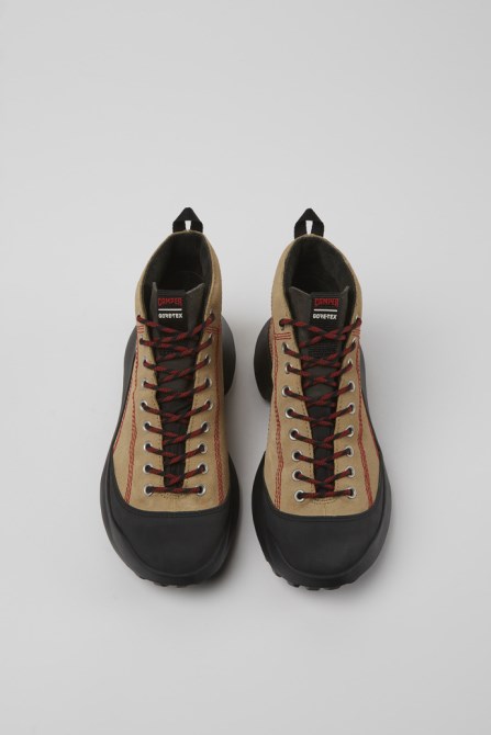 Camper Design Crclr Gore-Tex Beige Nubuck And Textile Sneakers For Women