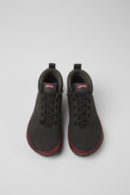 Exclusive Camper Peu Pista Gore-Tex Gray And Black Leather Sneakers For Women