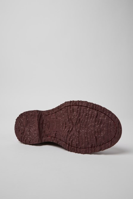 Camper Design Walden Burgundy Leather Boots For Women