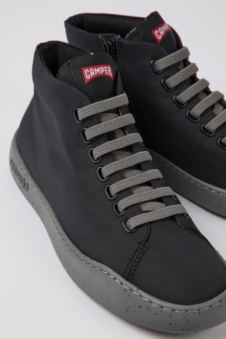 Exclusive Camper Peu Touring Black Textite Ankle Boots For Women