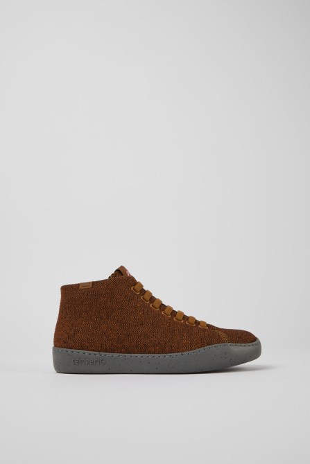 Camper Peu Touring Brown And Black Recycled Wool Sneakers For Women New Arrivals