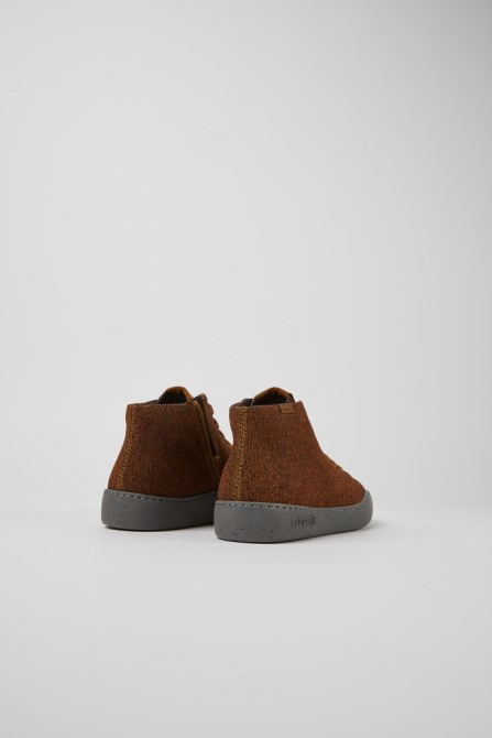 Camper Peu Touring Brown And Black Recycled Wool Sneakers For Women New Arrivals