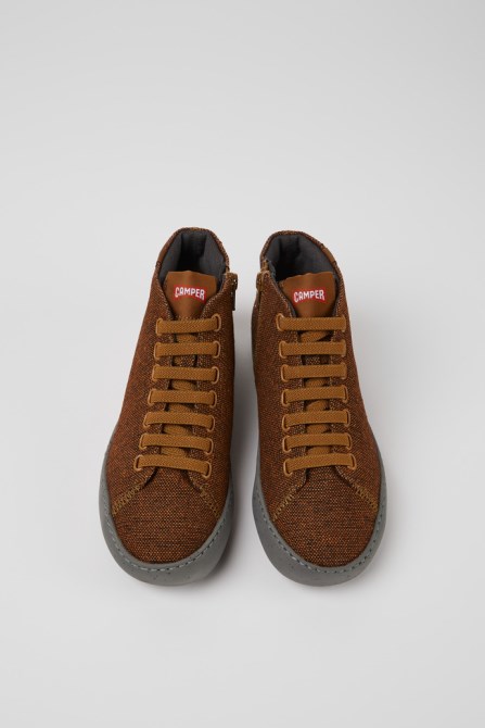 Camper Peu Touring Brown And Black Recycled Wool Sneakers For Women New Arrivals