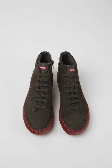 Camper Design Peu Touring Gray Nubuck Sneakers For Women