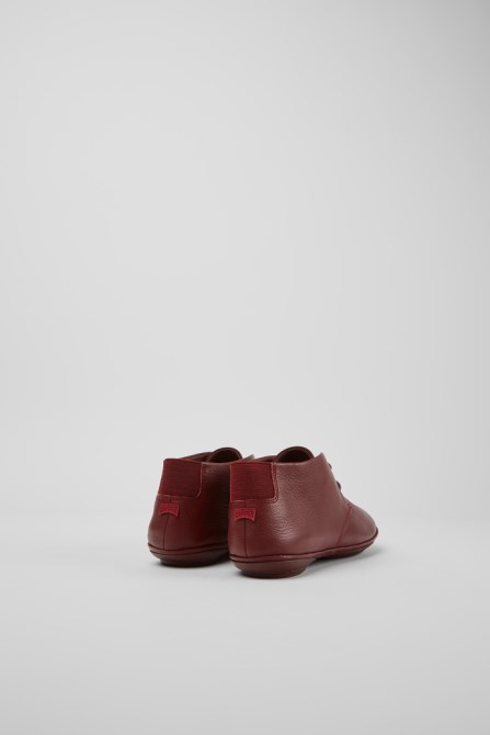 Right Burgundy Leather Shoes For Women Exclusive Camper