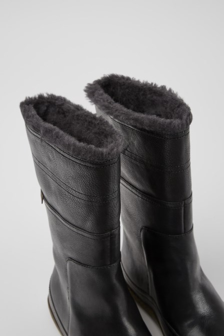 Camper Design Peu Black Mid Boot For Women