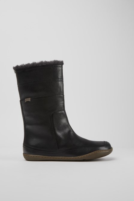 Camper Design Peu Black Mid Boot For Women