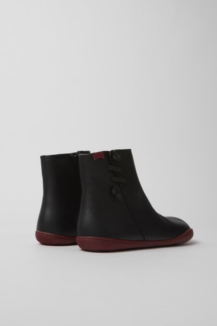 Exclusive Camper Peu Black Leather Ankle Boots For Women