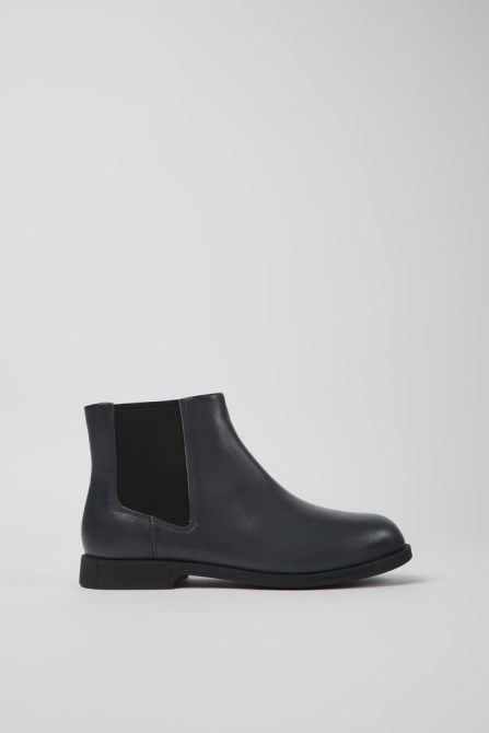 Camper Bowie Gray Leather Ankle Boots For Women New Arrivals