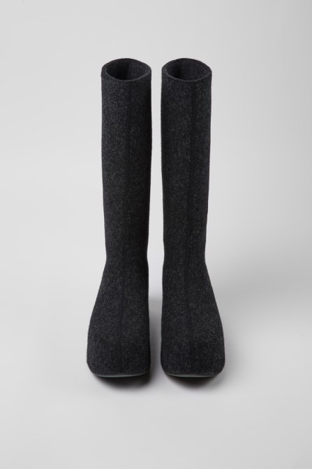 Exclusive Camper Ottolinger Dark Gray Wool High Boots For Women