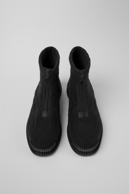 Camper Pix Tencel Black Zip Boots For Women New Arrivals
