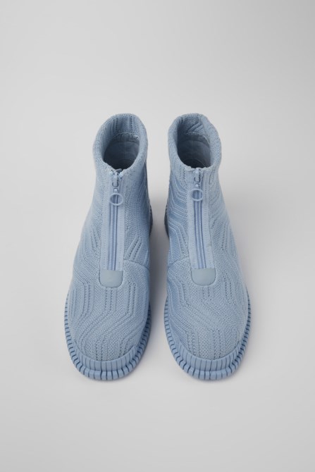 Design Pix Light Blue Ankle Boots For Women Camper