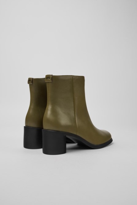 Meda Green Leather Boots For Women Exclusive Camper