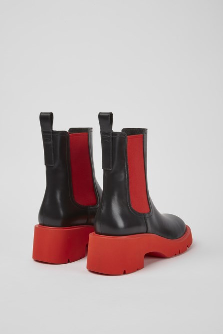 Camper Milah Black Leather Boots For Women New Arrivals