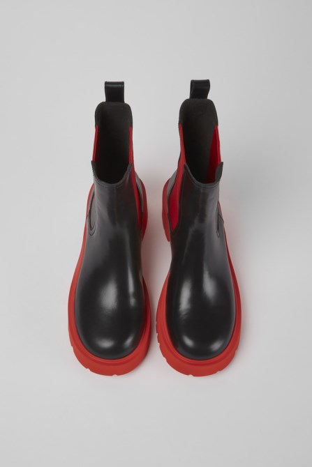 Camper Milah Black Leather Boots For Women New Arrivals