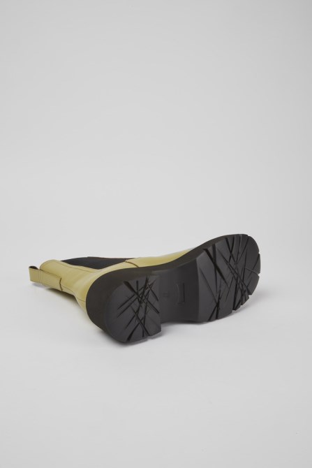Exclusive Camper Milah Beige Leather Boots For Women