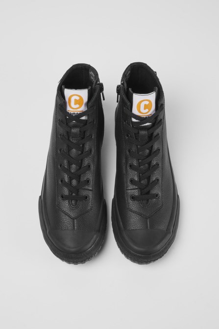 Camper Design Camaleon Black Leather Boots For Women