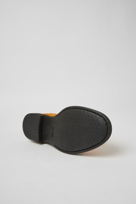 Camper Design Iman Orange Nubuck Ankle Boots