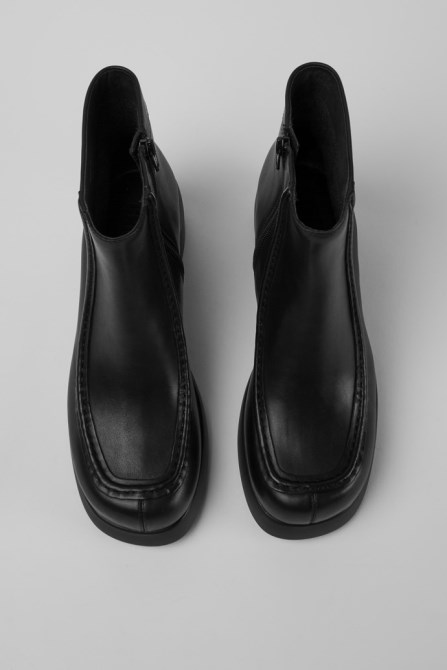 Kaah Black Leather Boots For Women Exclusive Camper