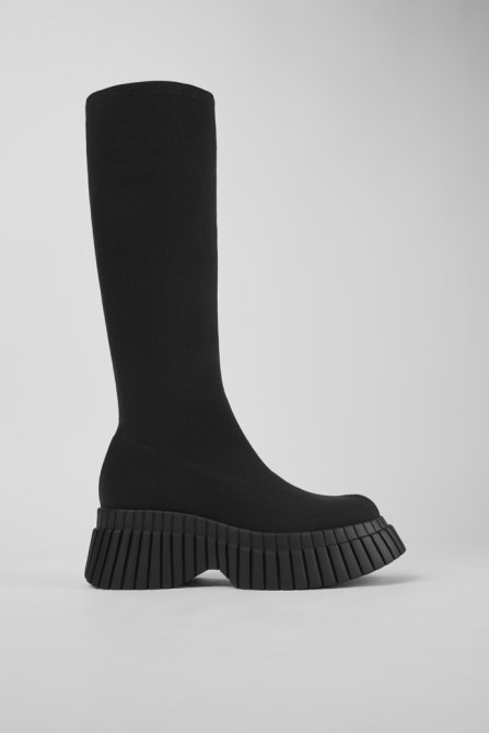 Design Bcn Black Textile Boots For Women Camper