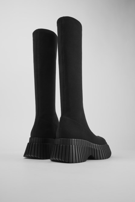 Design Bcn Black Textile Boots For Women Camper