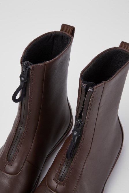 Peu Pista Gore-Tex Brown Leather Zip Boots Camper New Arrivals