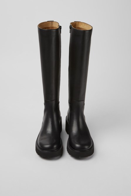 Milah Black Leather High Boots For Women Exclusive Camper
