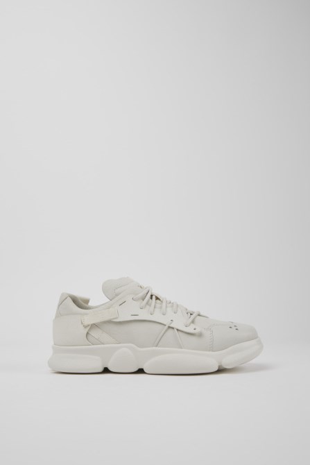 Exclusive Camper Karst White Non-Dyed Leather Sneakers For Women