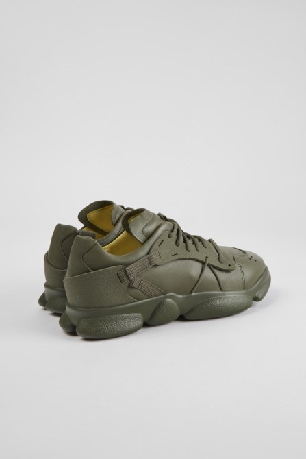 Exclusive Camper Karst Green Leather And Textile Sneakers For Women