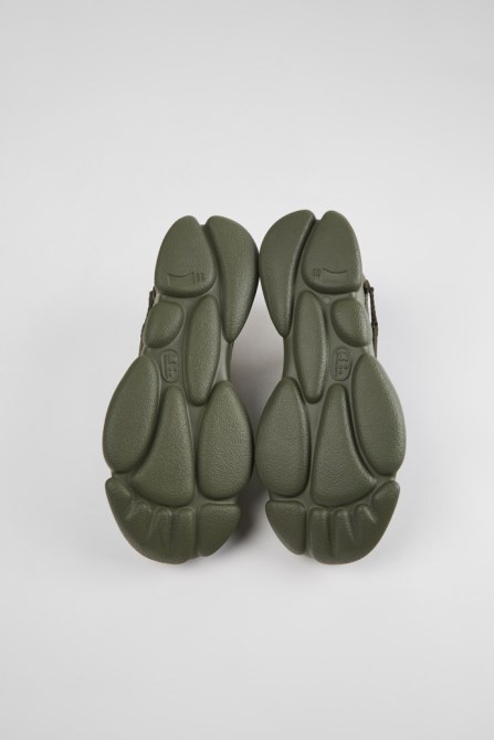Exclusive Camper Karst Green Leather And Textile Sneakers For Women