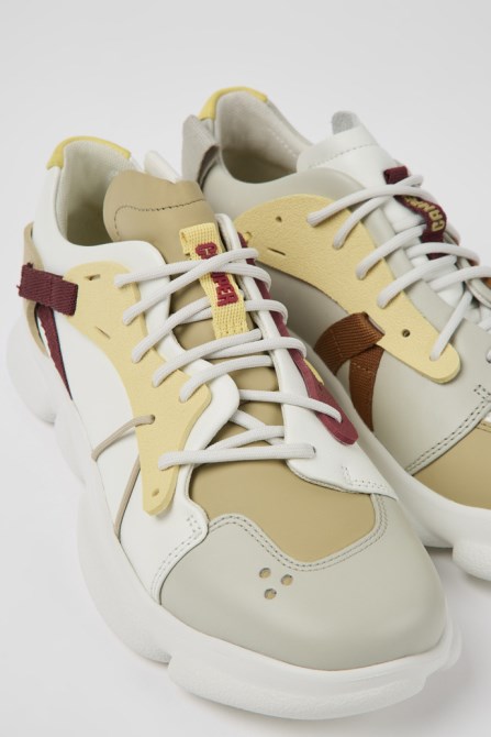 Twins Multicolored Leather And Textile Sneakers For Women Camper New Arrivals