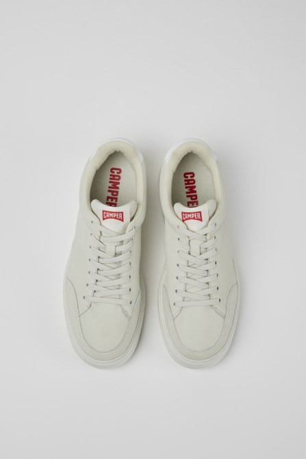 Design Runner K21 White Non-Dyed Leather Sneakers For Women Camper