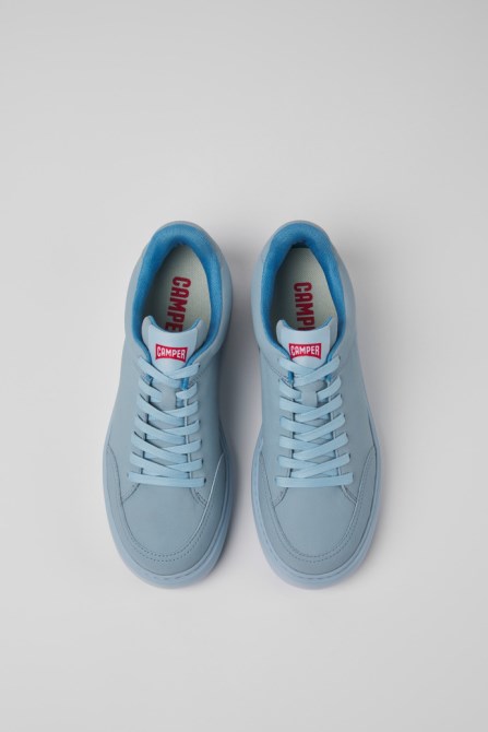Camper Design Runner K21 Blue Leather Sneakers For Women